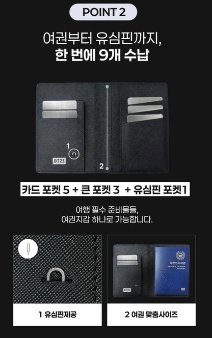 BT21 Official Hologram Passport Case