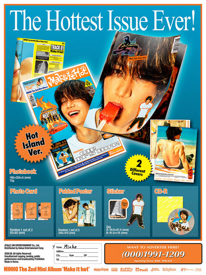 MINHO - MAKE IT HOT 2nd Mini Album HOT ISLAND Ver