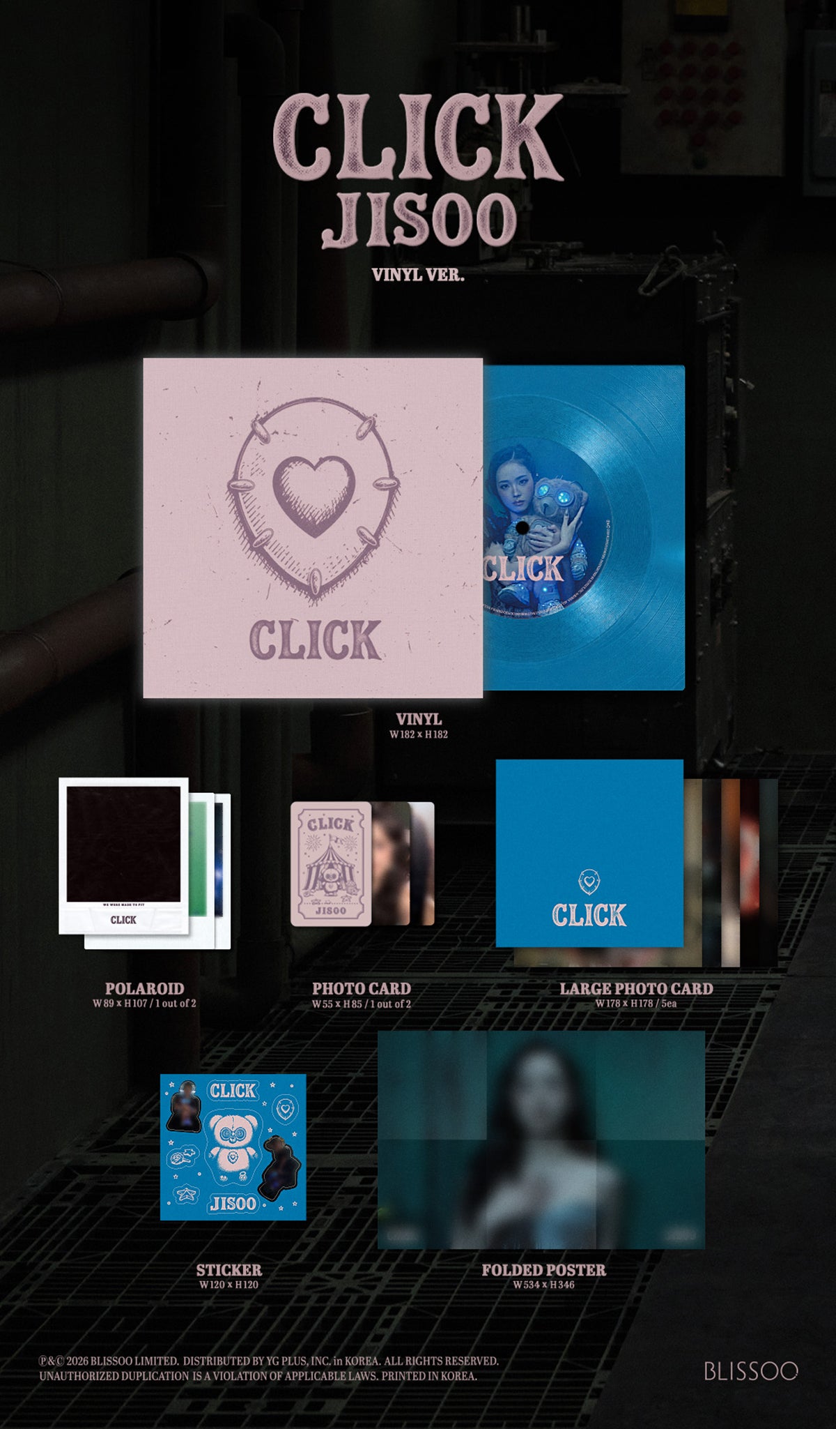 BLACKPINK JISOO - CLICK 2nd Single Album VINYL Ver