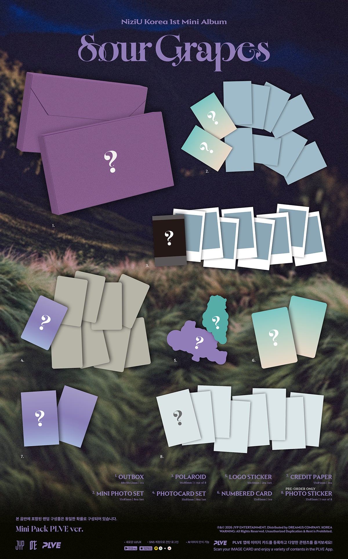 NiZiU - SOUR GRAPES 1st Mini Album MINI PACK PLVE Ver