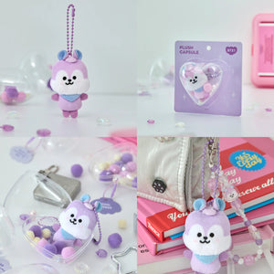 BT21 BABY JAPAN Official PEARL Plush Heart Case Keyring