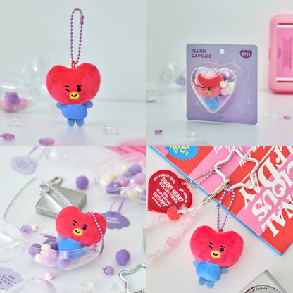 BT21 BABY JAPAN Official PEARL Plush Heart Case Keyring