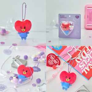 BT21 BABY JAPAN Official PEARL Plush Heart Case Keyring