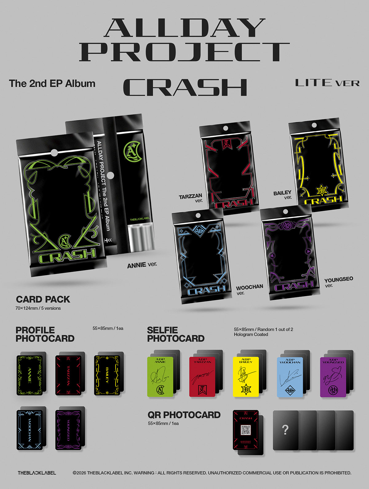 ALLDAY PROJECT - CRASH The 2nd EP Album LITE Ver