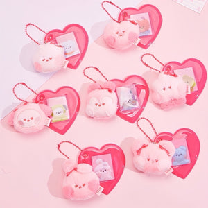 BT21 x SANFU Official Love Poem Plush ID Keyring Pink Edition
