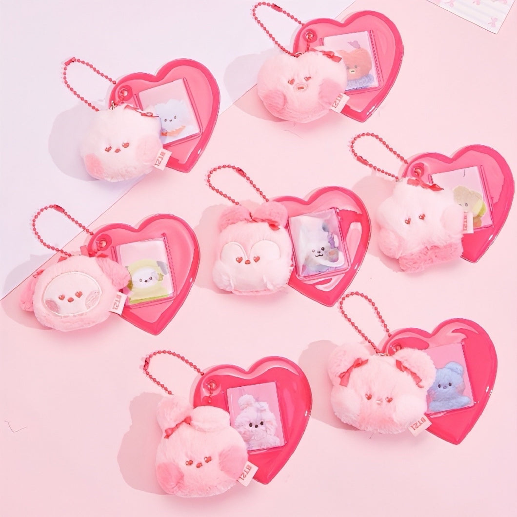 BT21 x SANFU Official Love Poem Plush ID Keyring Pink Edition