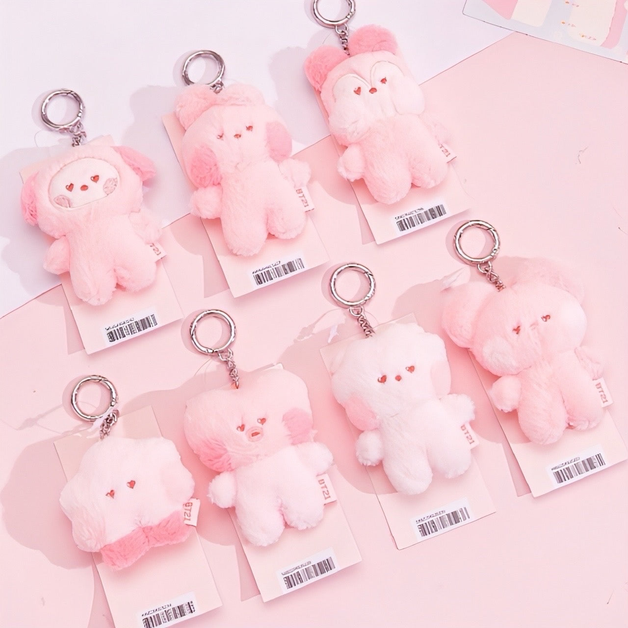 BT21 x SANFU Official Love Poem Plush Keyring Pink Edition