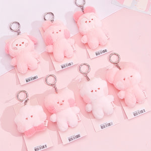 BT21 x SANFU Official Love Poem Plush Keyring Pink Edition