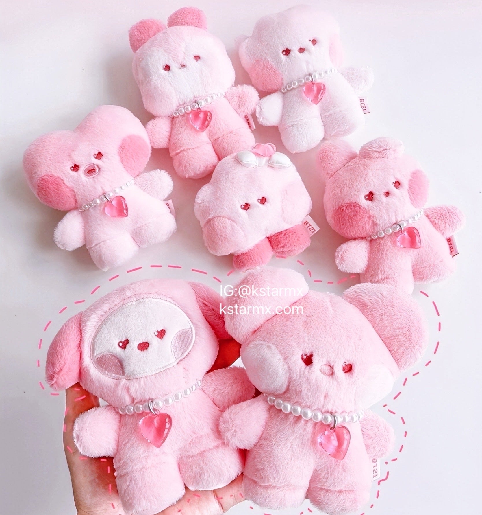 BT21 x SANFU Official Love Poem Plush S Pink Edition – K-STAR
