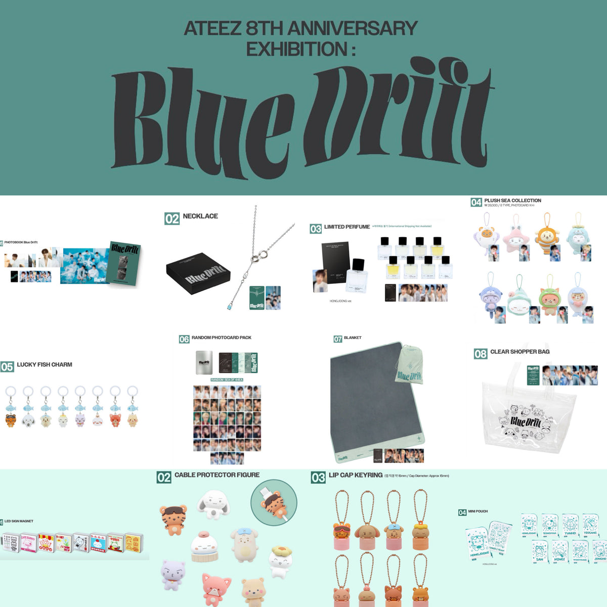 ATEEZ 8th Anniversary Exhibition BLUEDRIFT Official MD