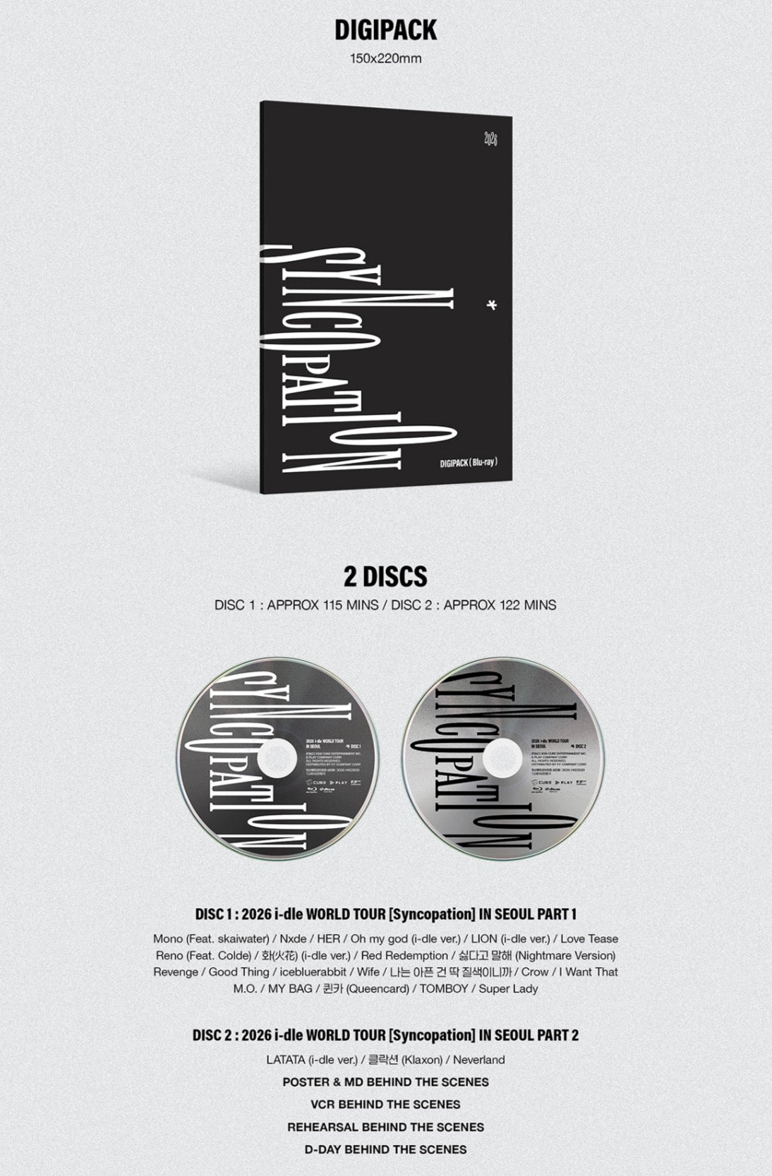 I-DLE 2026 World Tour SYNCOPATION In Seoul BLU-RAY