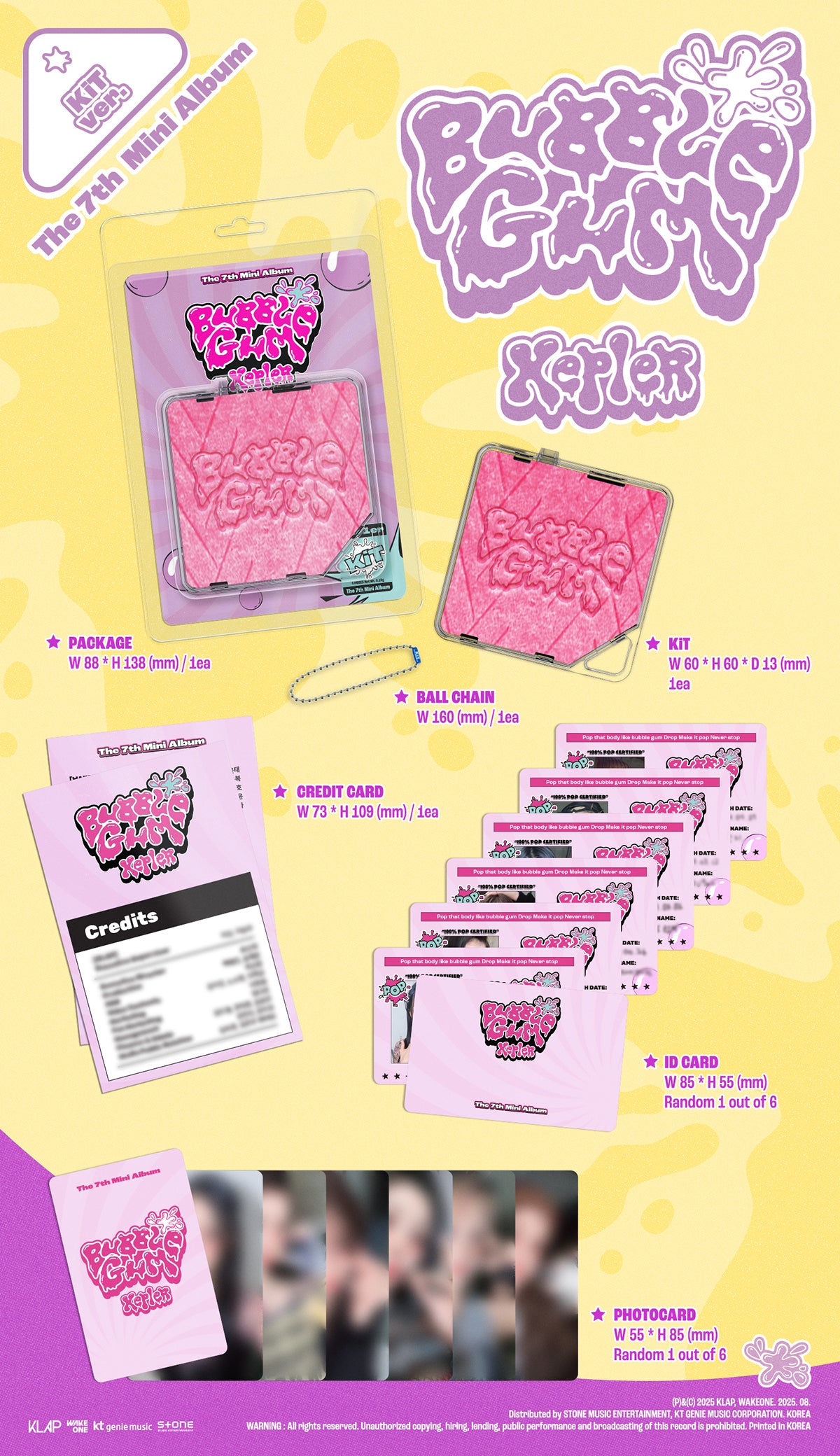 KEP1ER - BUBBLE GUM 7th Mini Album KIT Ver