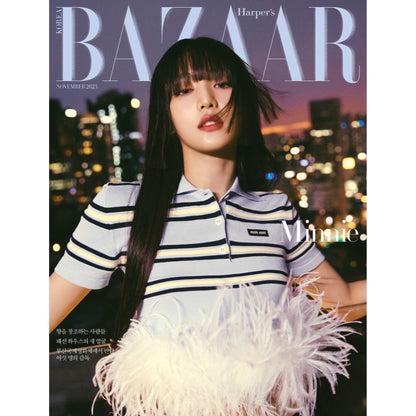 IVE JANG WONYOUNG  & G(I)DLE MINNIE - Bazaar Korea Magazine November 2023