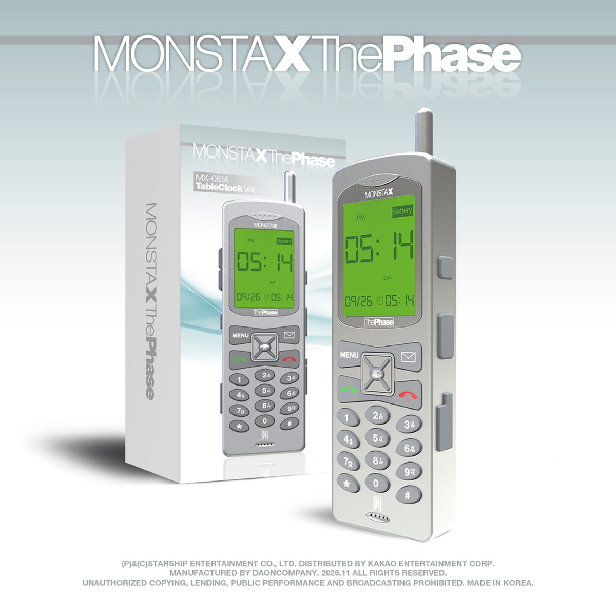 MONSTA X - THE PHASE EP Album MX-0514 TABLE CLOCK Ver