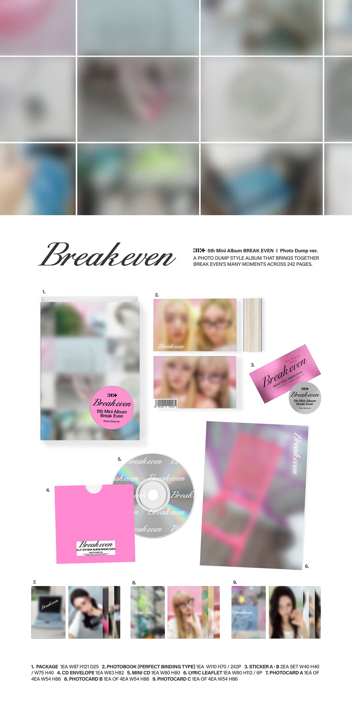 ILLIT BREAK EVEN 5th Mini Album PHOTO DUMP Ver