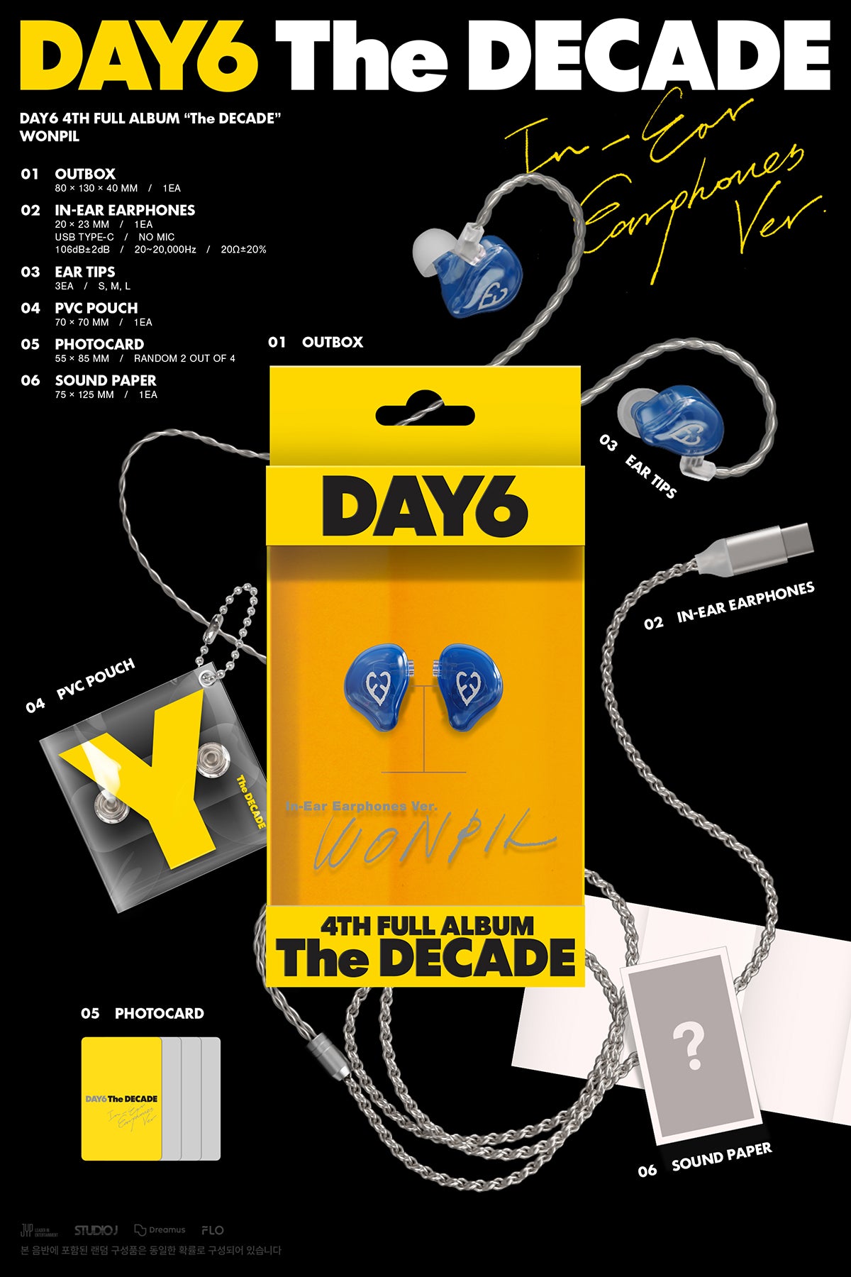 DAY6 - THE DECADE 4th Full Album IN-EAR EARPHONES Ver