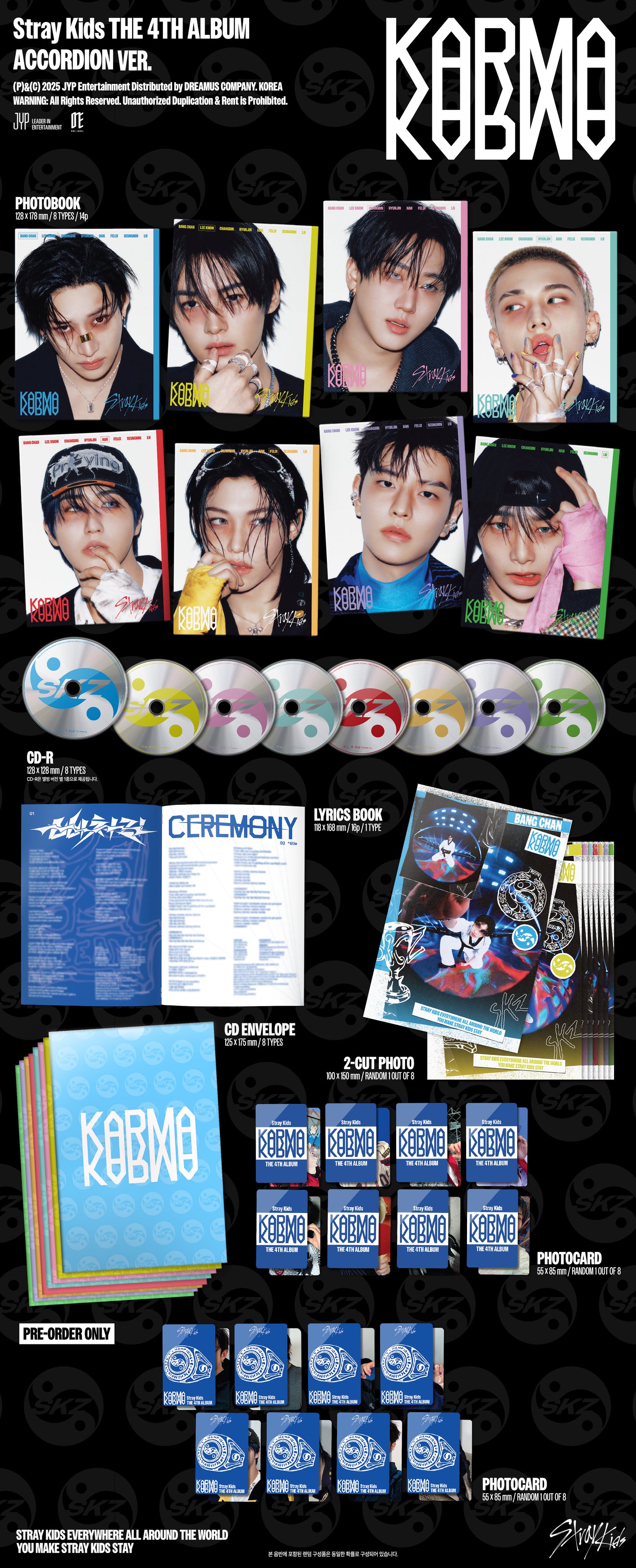 STRAY KIDS - KARMA 4th Album ACCORDION Ver