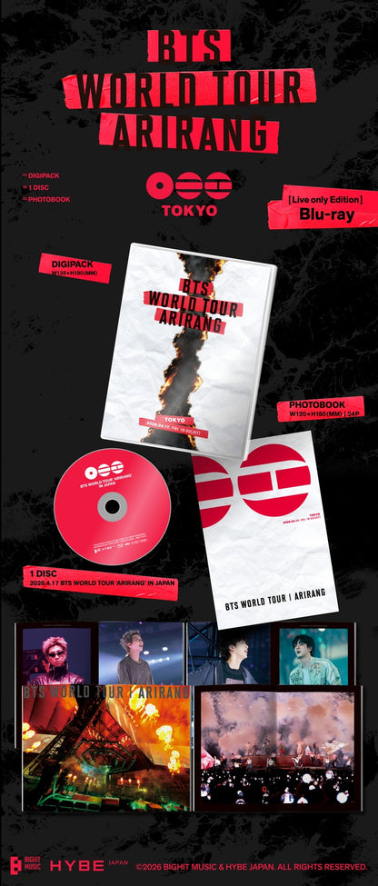 BTS World Tour ARIRANG IN JAPAN Live only Edition Blu-Ray (Pre Order JANUARY 2027)