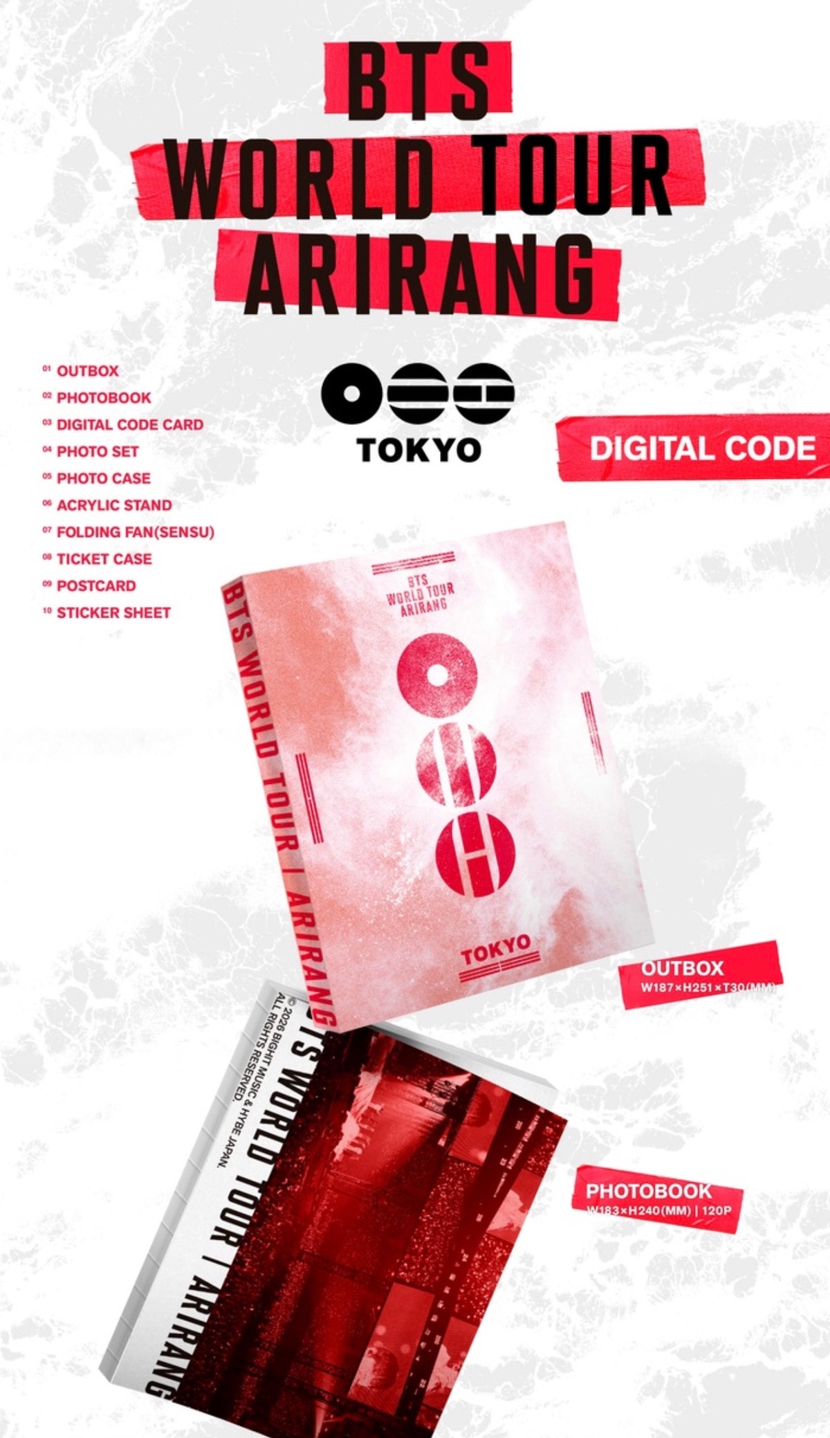 BTS World Tour ARIRANG IN JAPAN Digital Code (Pre Order JANUARY 2027)