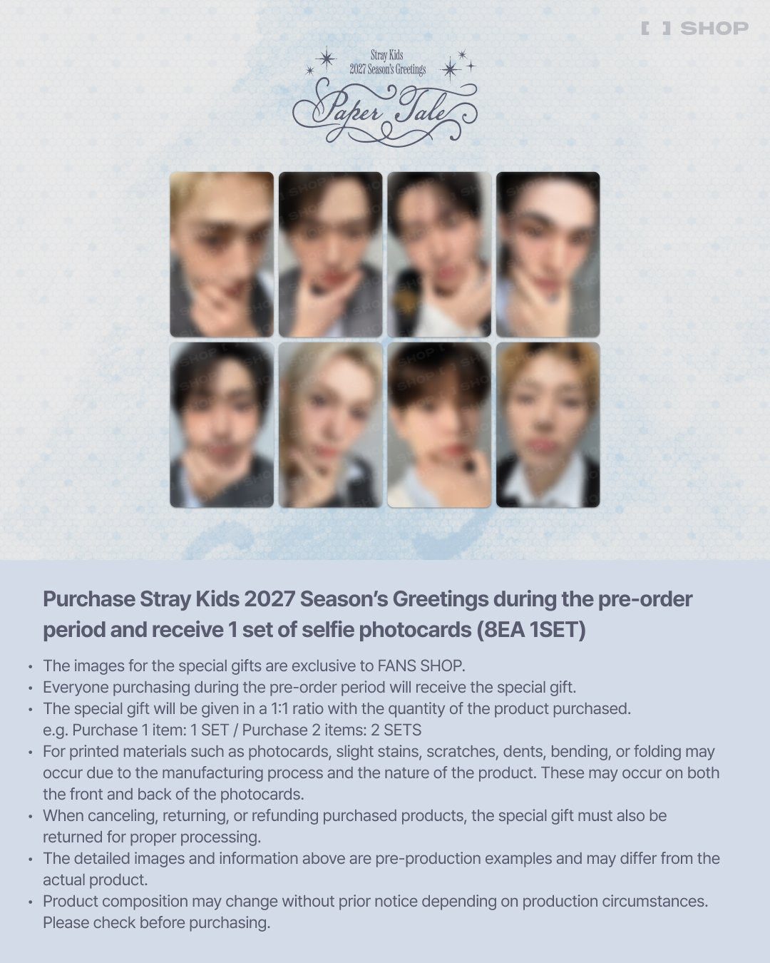 STRAY KIDS - PAPER TALE 2027 Season's Greetings + POB