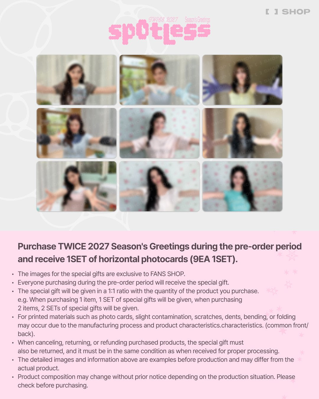 TWICE - SPOTLESS 2027 Season's Greetings + POB