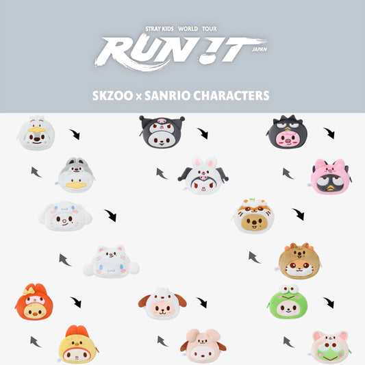STRAY KIDS World Tour RUN IT JAPAN - SKZOO x SANRIO Official Reversible Pouch (Pre Order DECEMBER, 2026)