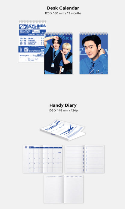 SUPER JUNIOR - SJ SKYLINES AIR TRAVEL Co 2027 Season's Greetings + POB or Wall Calendar