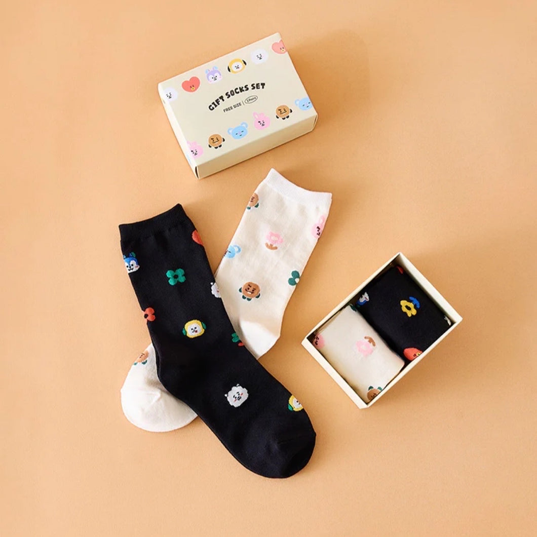 BT21 Official Socks Gift Set Daily Basis Ver 2pcs