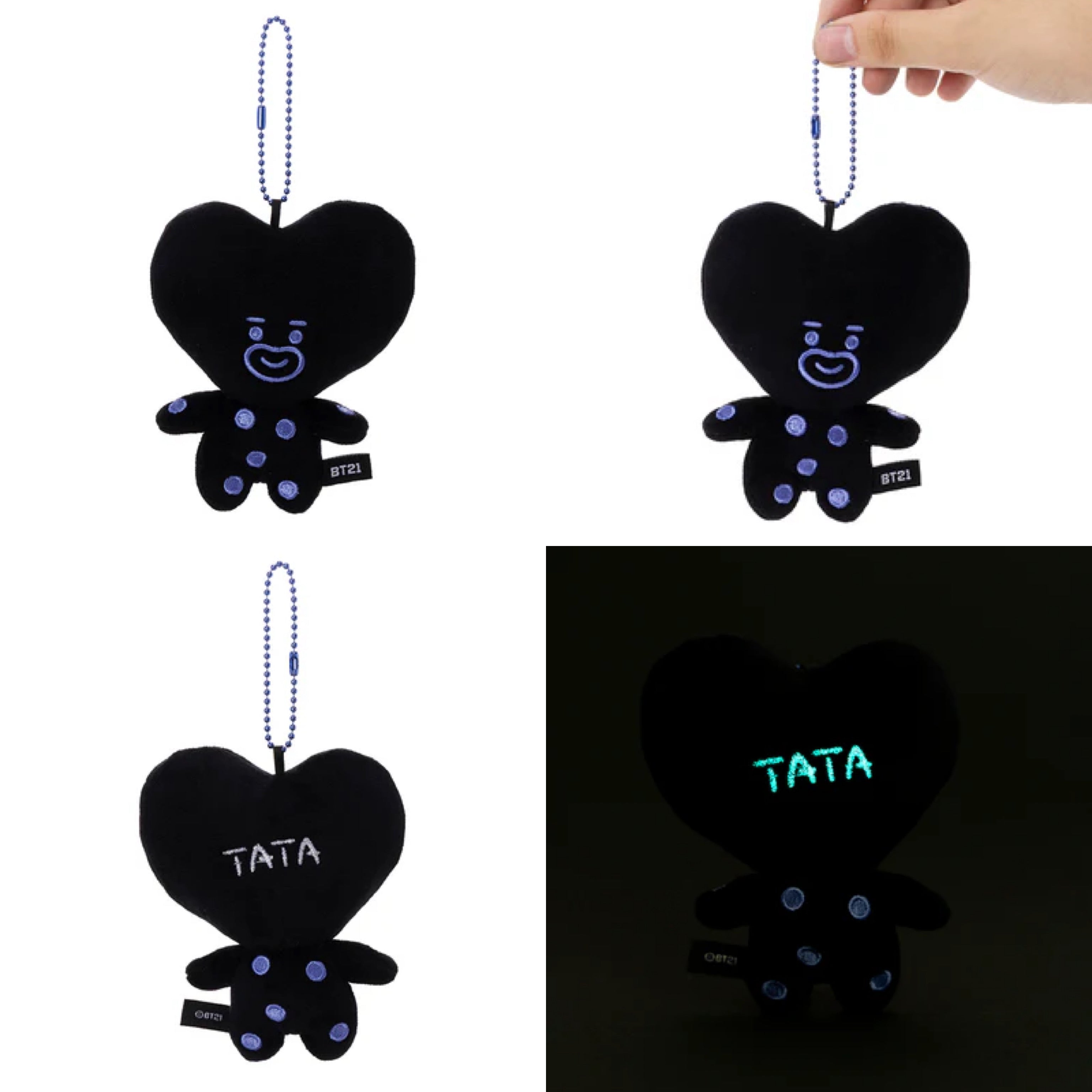 BT21 JAPAN Official NEON Plush Keyring – K-STAR