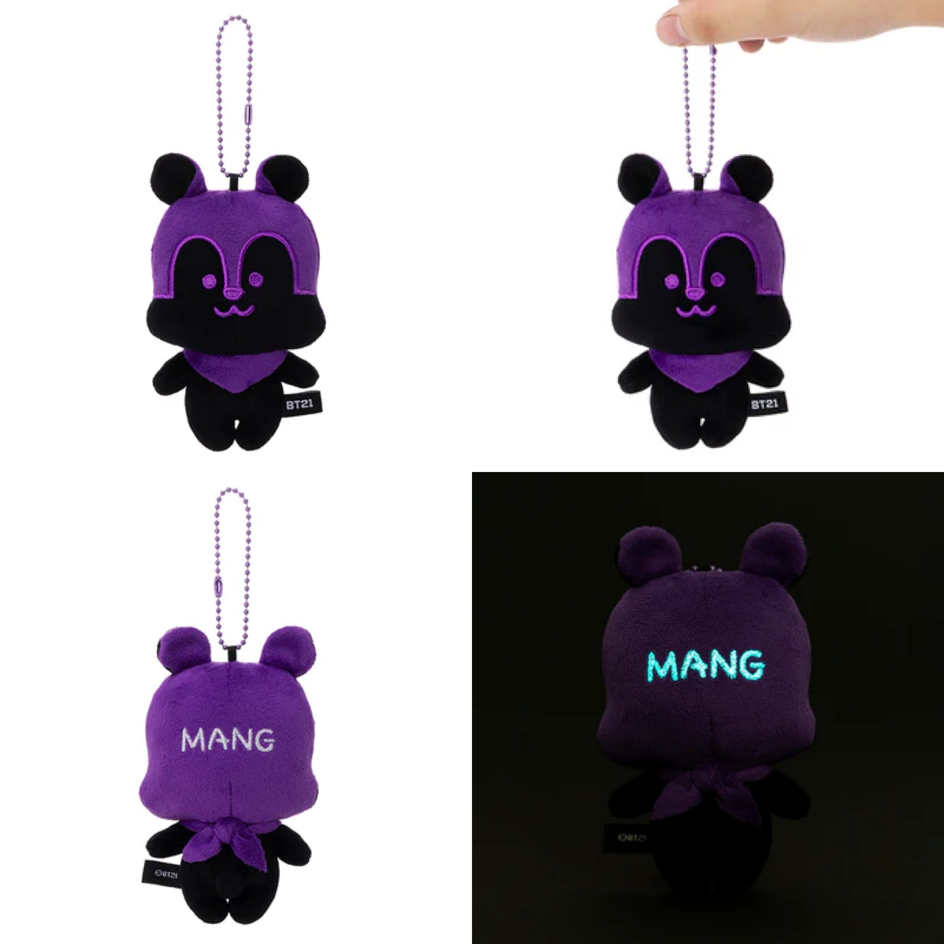 BT21 JAPAN Official NEON Plush Keyring – K-STAR