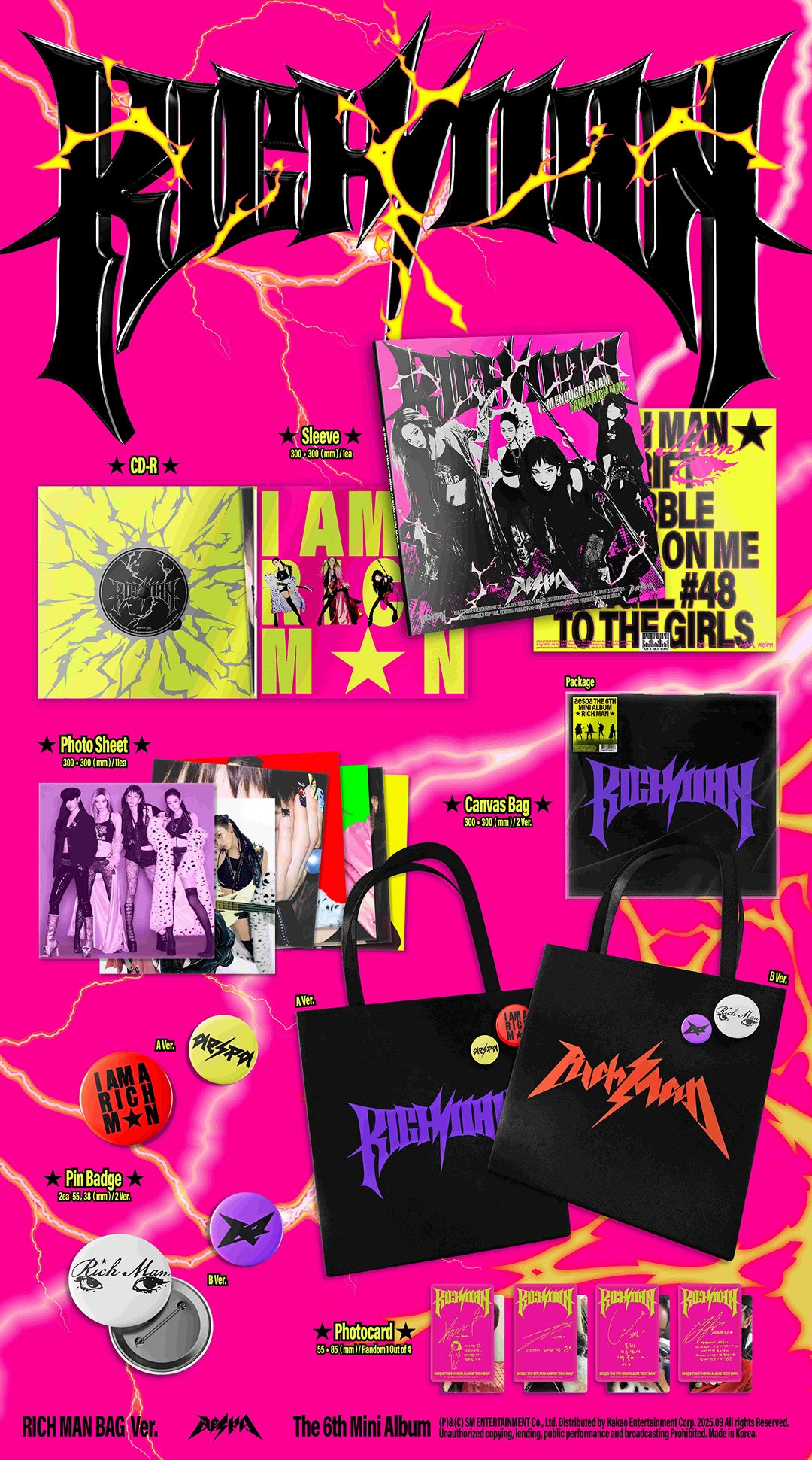 aespa - RICH MAN 6th Mini Album BAG Ver