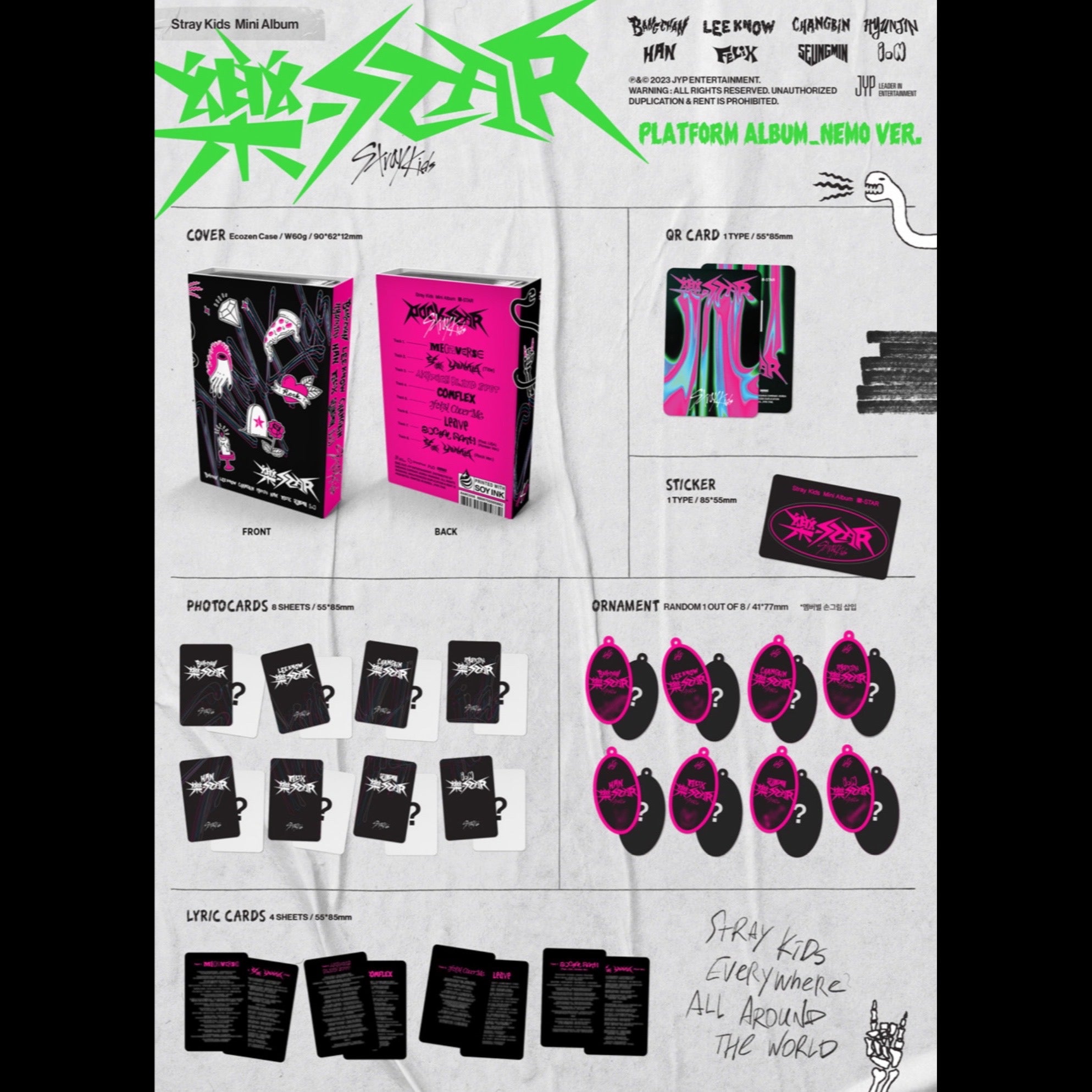 Stray Kids - Mini-Album '樂-STAR (ROCK STAR)' (POSTCARD Version), Stray Kids  Rock Star Album