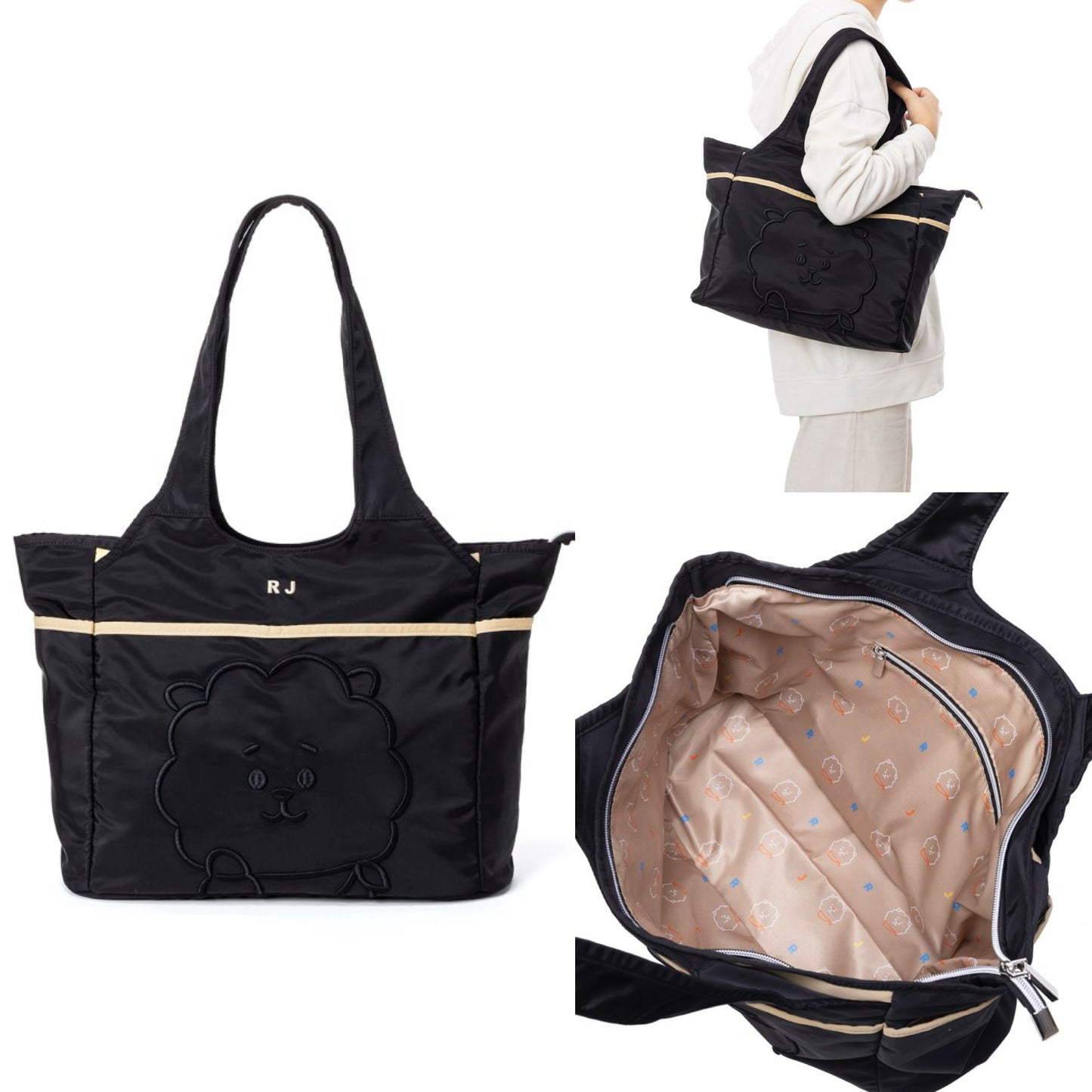 BT21 JAPAN Black Tote Bag