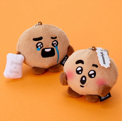 BT21 Baby Official TODAY'S FACE HEARTBEAT Plush Keyring