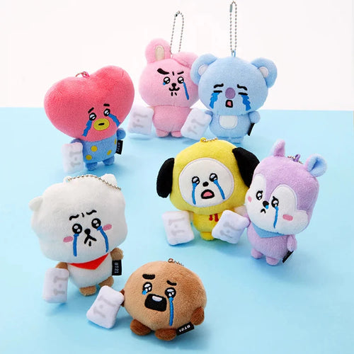 BT21 Baby Official TODAY'S FACE TEARDROP Plush Keyring