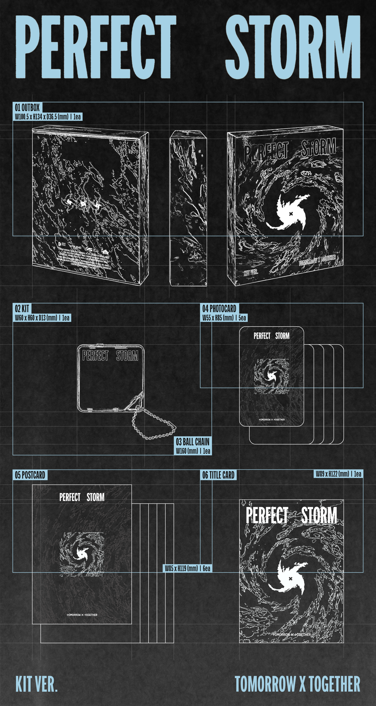 TOMORROW X TOGETHER TXT - PERFECT STORM 9th Mini Album KIT Ver