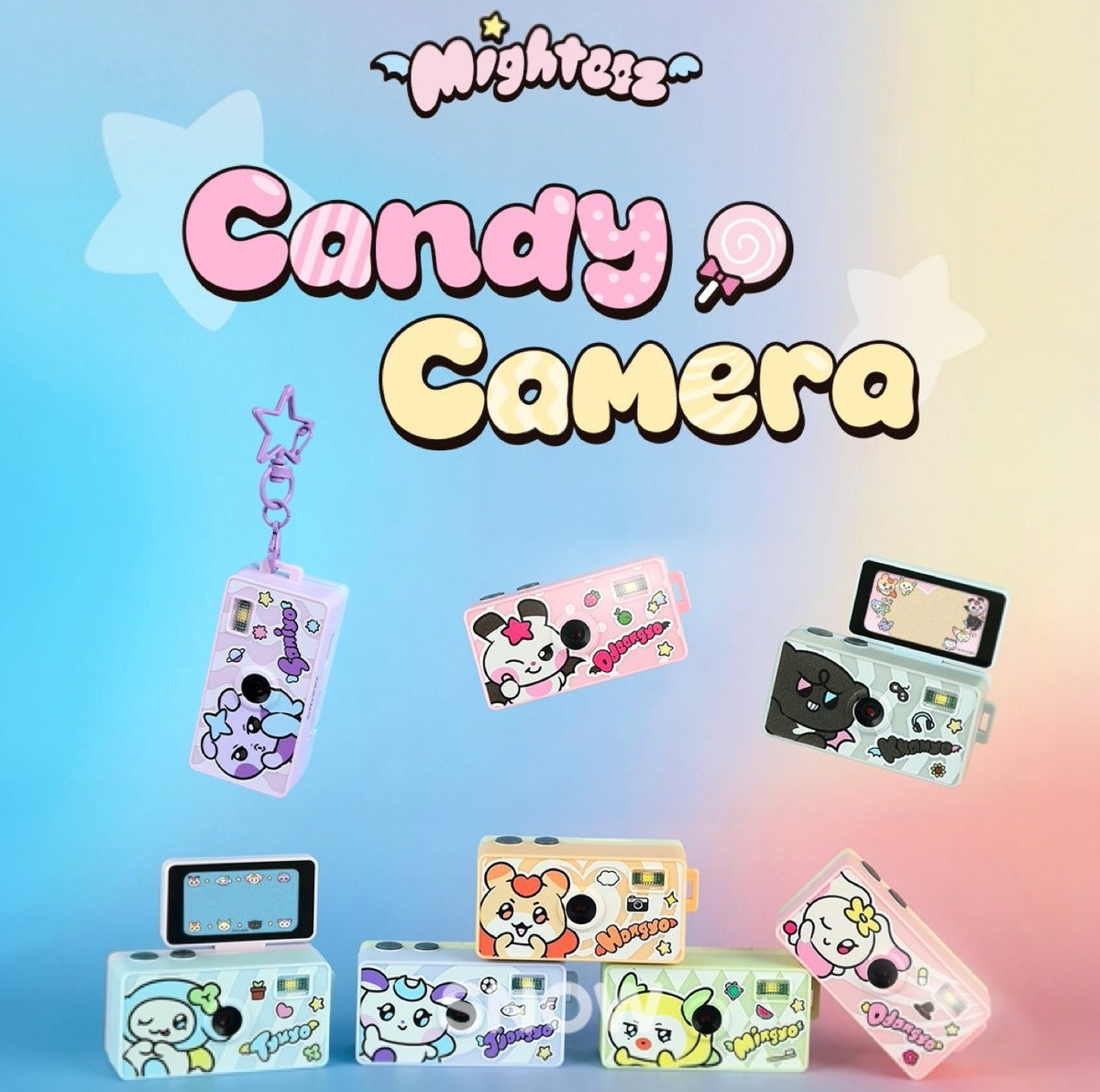 ATEEZ MIGHTEEZ Official Mini Keyring Candy Camera