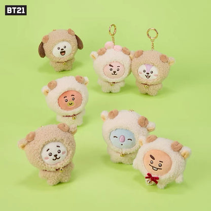 BT21 Official FLUFFY NEW YEAR Plush Keyring