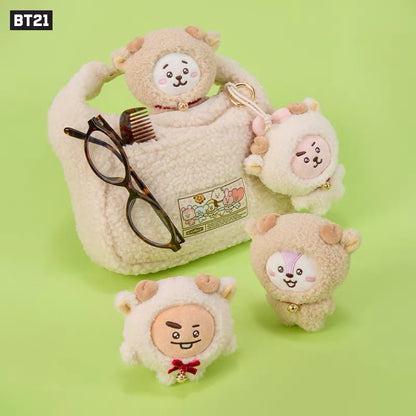 BT21 Official FLUFFY NEW YEAR Plush Keyring