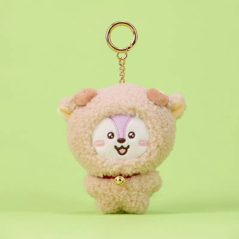 BT21 Official FLUFFY NEW YEAR Plush Keyring