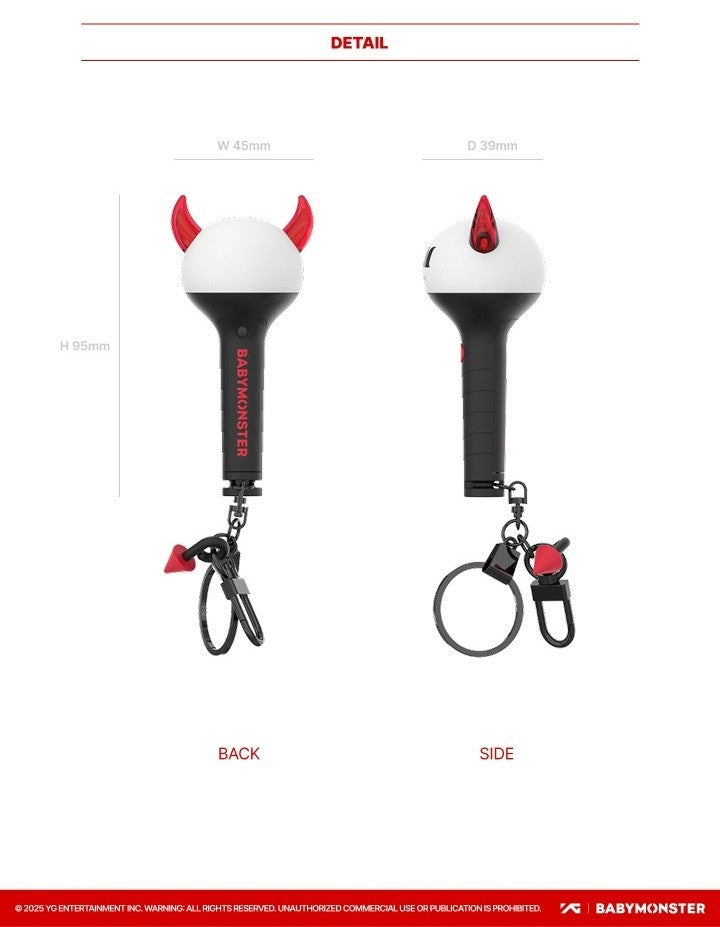 BABYMONSTER Official Light Stick Keyring
