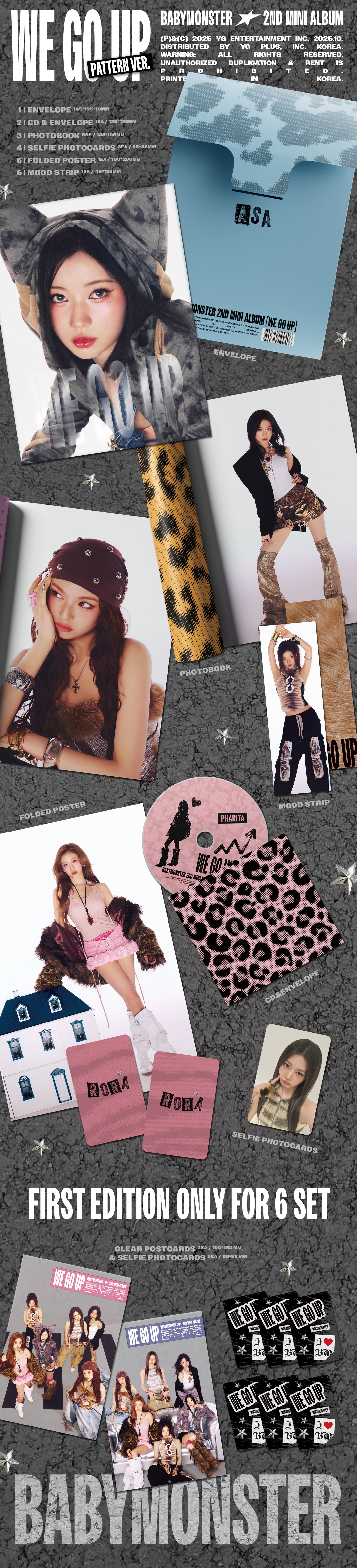 BABYMONSTER - WE GO UP 2nd Mini Album PATTERN Ver