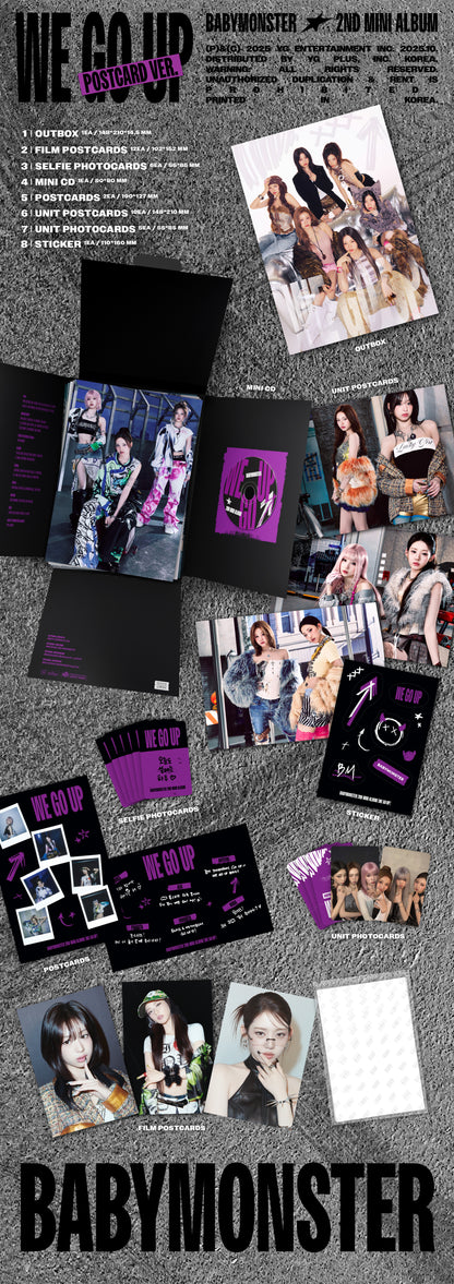 BABYMONSTER - WE GO UP 2nd Mini Album POST CARD Ver