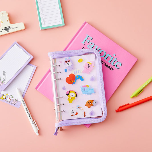 BT21 Official 6-Ring Clear PVC Binder 2024 Season’s Greetings