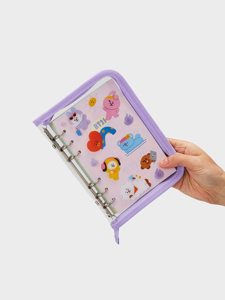 BT21 Official 6-Ring Clear PVC Binder 2024 Season’s Greetings