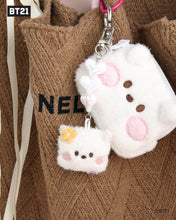 BT21 Minini Official Beads Plush Face Keyring