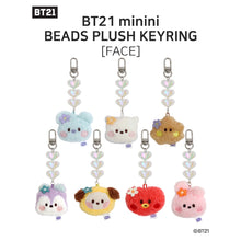 BT21 Minini Official Beads Plush Face Keyring