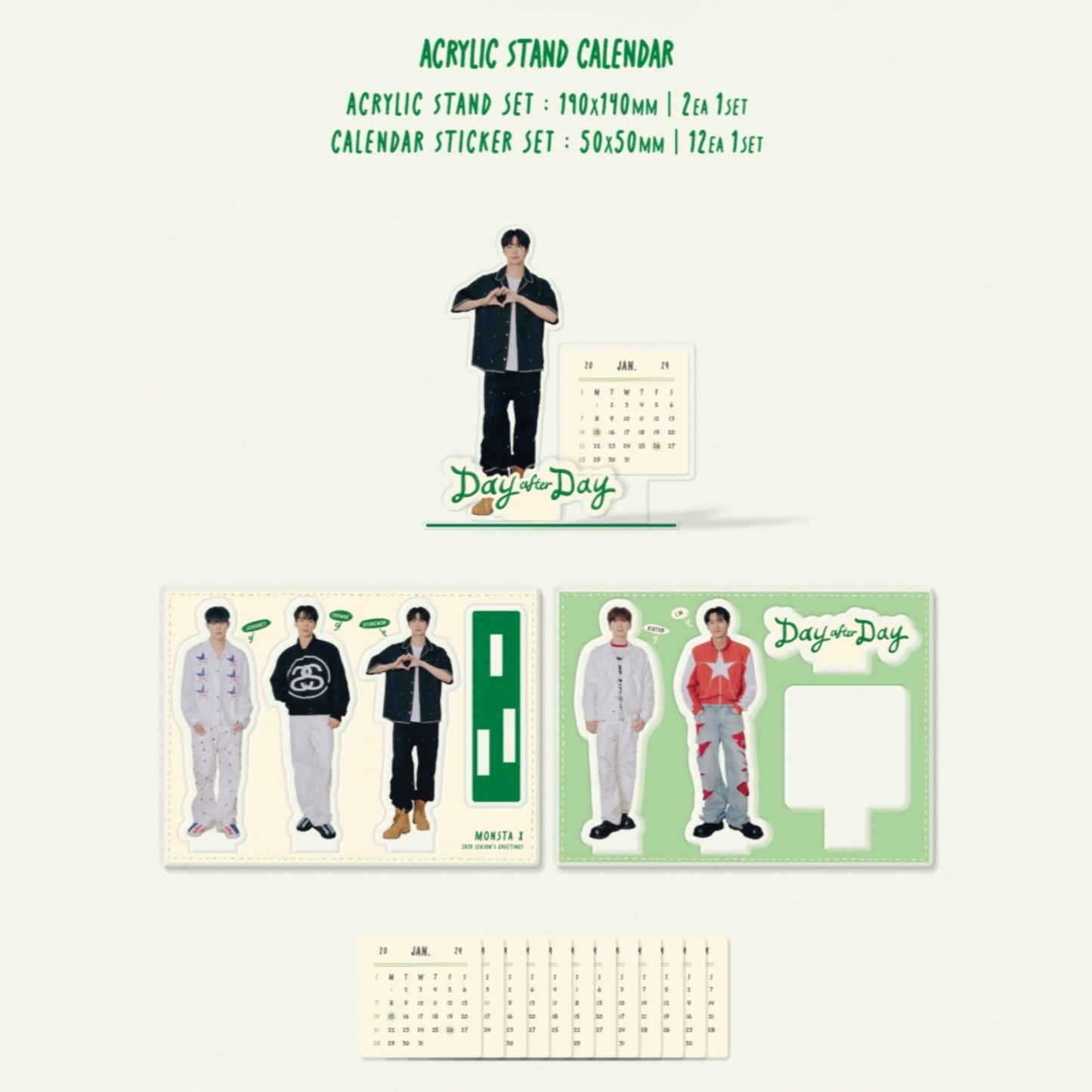 MONSTA X - Day After Day EVERYDAY Version Official 2024 Season's Greetings + POB