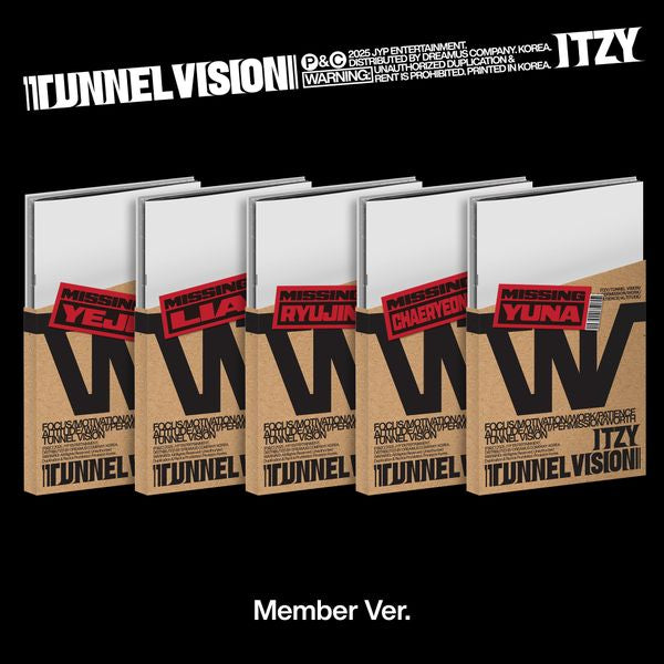ITZY - TUNNEL VISION 11th Mini Album MEMBER Ver