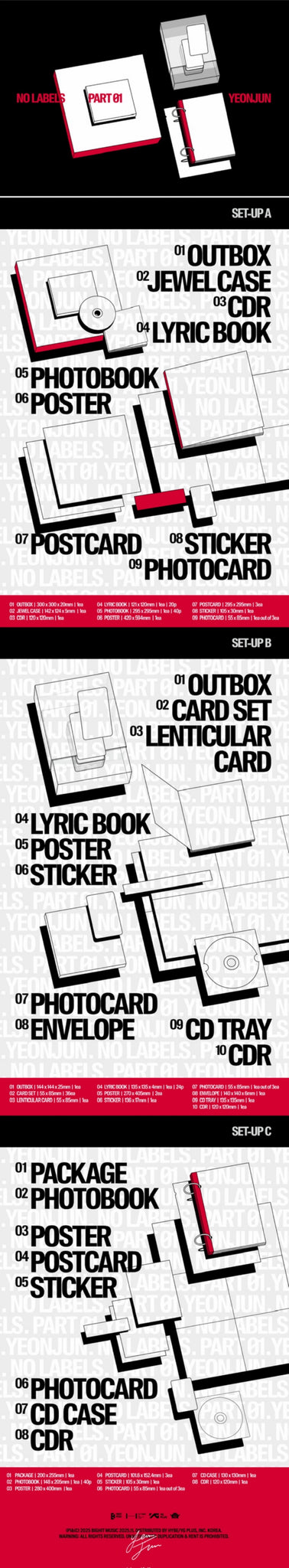 Album YEONJUN (TXT) - NO LABELS: PART 01 SET-UP A (Standard Ver) + Précommande Benefits + Giveaways Exclusifs BolsVos - 5